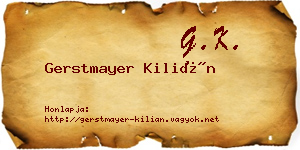 Gerstmayer Kilián névjegykártya